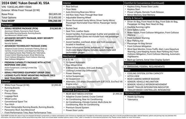 used 2024 GMC Yukon XL car, priced at $78,997