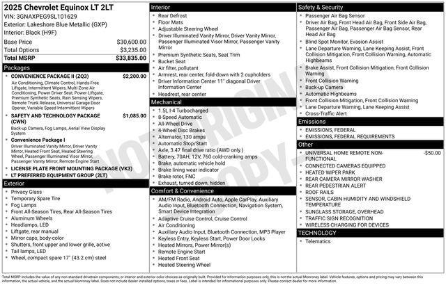 used 2025 Chevrolet Equinox car, priced at $30,469