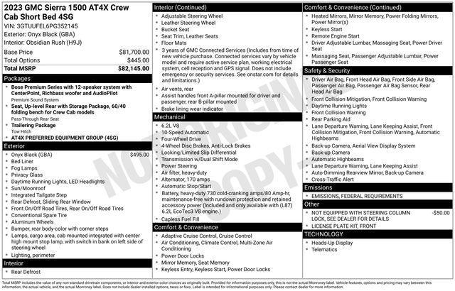 used 2023 GMC Sierra 1500 car, priced at $62,864