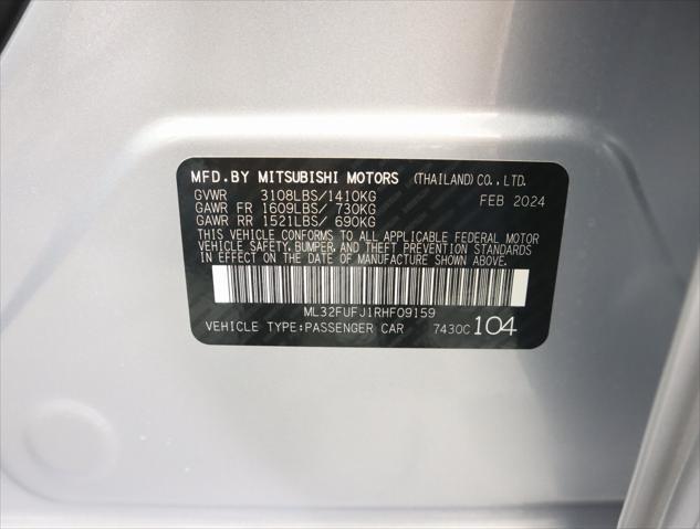 new 2024 Mitsubishi Mirage G4 car, priced at $17,665