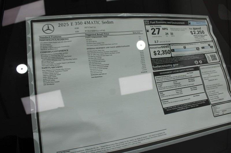 new 2025 Mercedes-Benz E-Class car, priced at $78,060