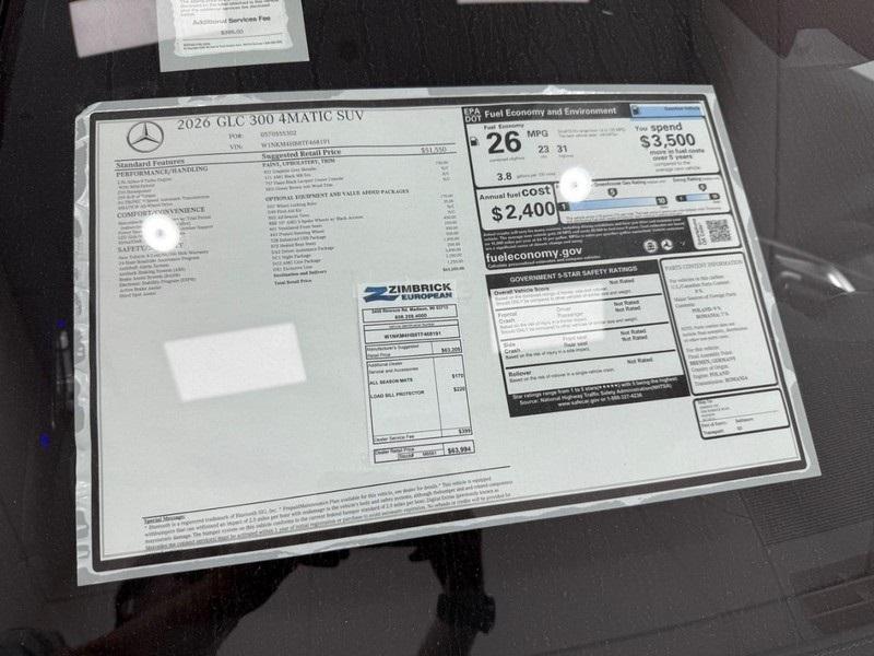 new 2026 Mercedes-Benz GLC 300 car, priced at $63,205