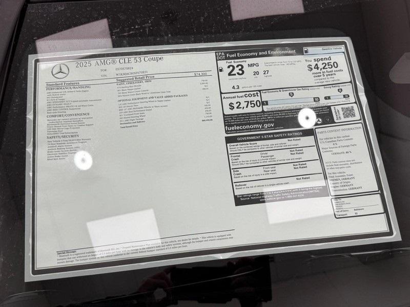 new 2025 Mercedes-Benz AMG CLE 53 car, priced at $80,990