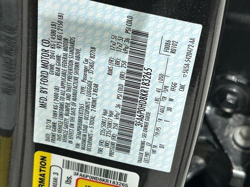 used 2019 Ford Fusion car, priced at $15,843