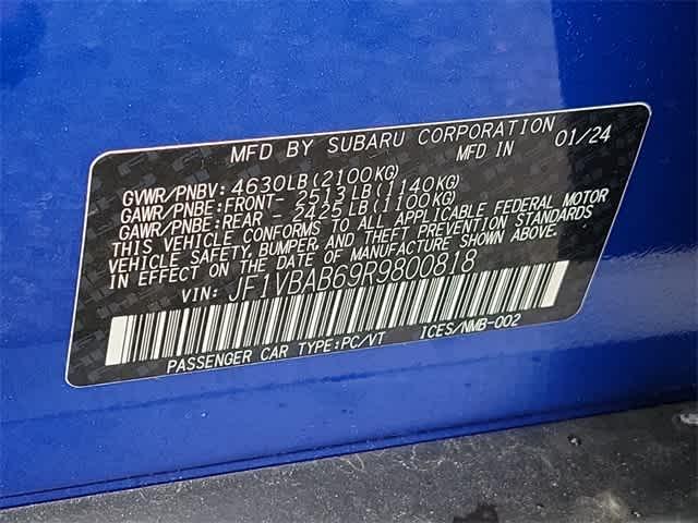 new 2024 Subaru WRX car, priced at $32,764
