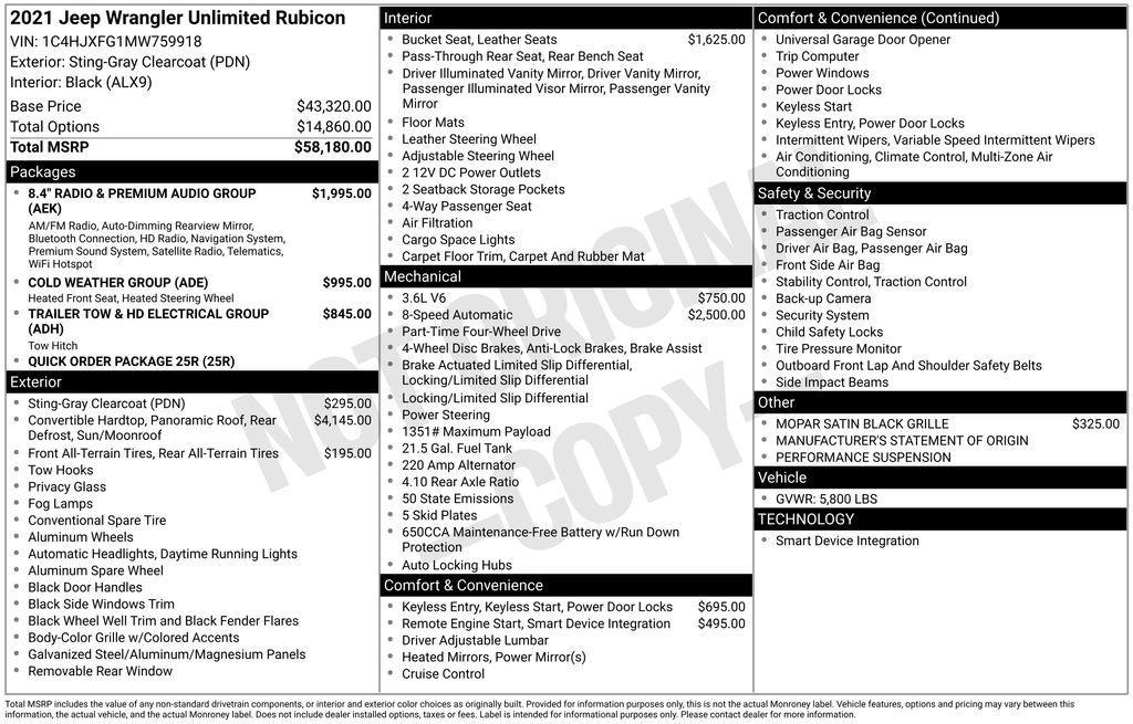 used 2021 Jeep Wrangler Unlimited car, priced at $35,499