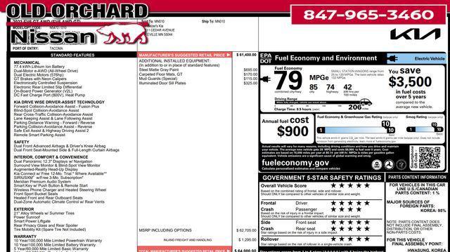 used 2023 Kia EV6 car, priced at $26,777