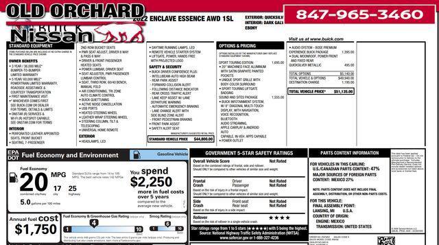 used 2022 Buick Enclave car, priced at $31,472