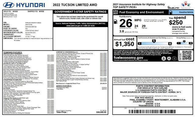 used 2022 Hyundai Tucson car, priced at $25,972