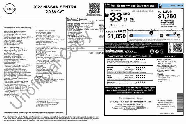 used 2022 Nissan Sentra car, priced at $16,772