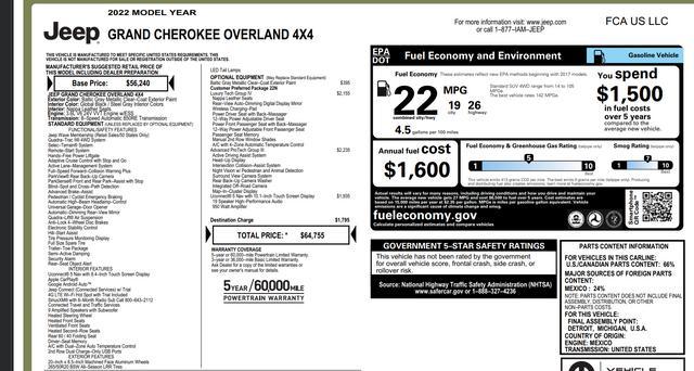 used 2022 Jeep Grand Cherokee car, priced at $34,388