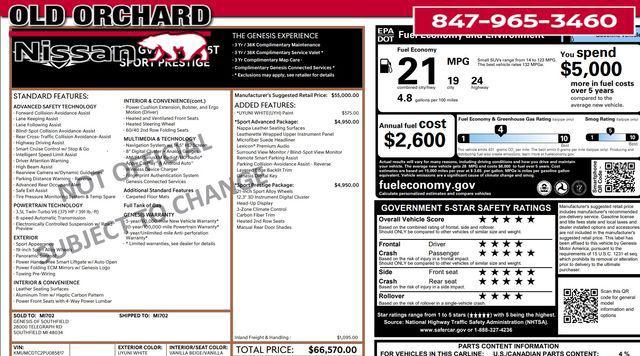 used 2023 Genesis GV70 car, priced at $38,444