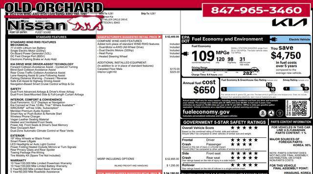 used 2023 Kia EV6 car, priced at $23,821