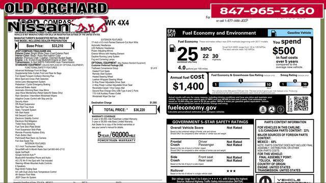 used 2022 Jeep Compass car, priced at $22,972