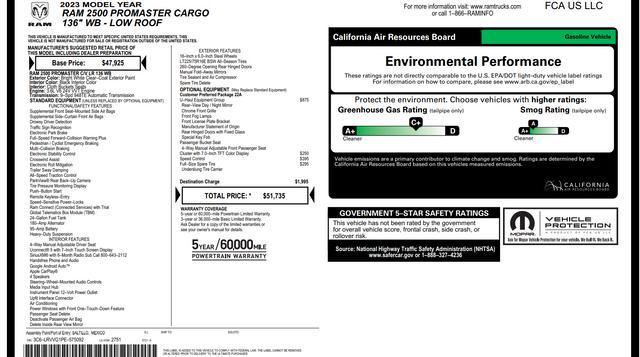 used 2023 Ram ProMaster 2500 car, priced at $26,881