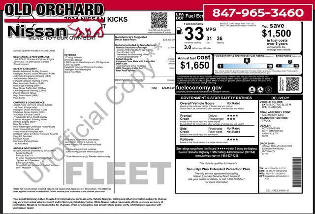 used 2024 Nissan Kicks car, priced at $16,333