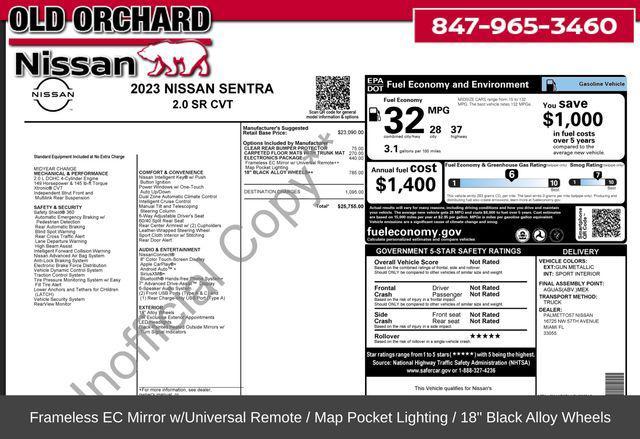 used 2023 Nissan Sentra car, priced at $20,888