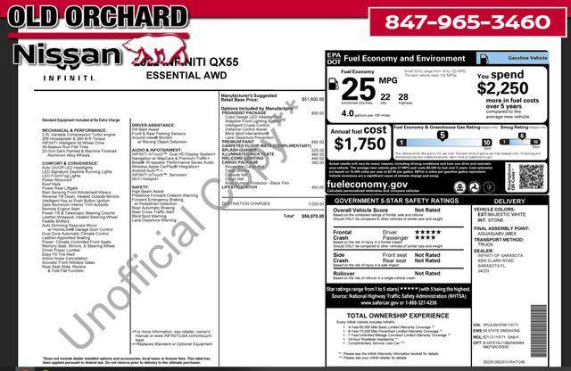 used 2022 INFINITI QX55 car, priced at $32,472