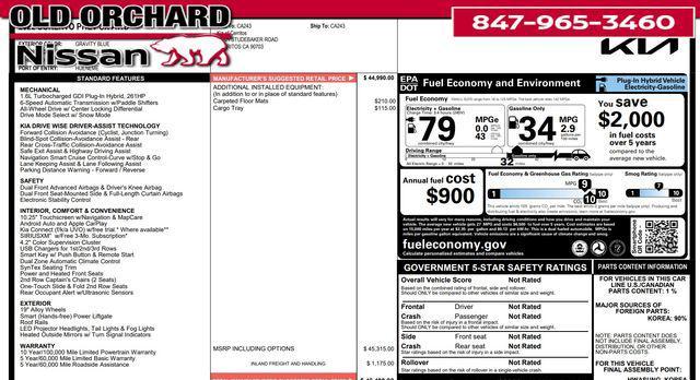 used 2022 Kia Sorento Plug-In Hybrid car, priced at $25,036