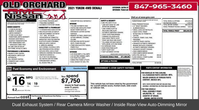 used 2021 GMC Yukon car, priced at $52,972