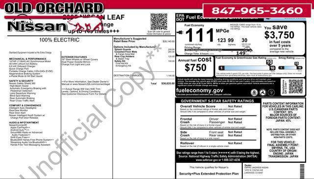 used 2025 Nissan Leaf car, priced at $14,997