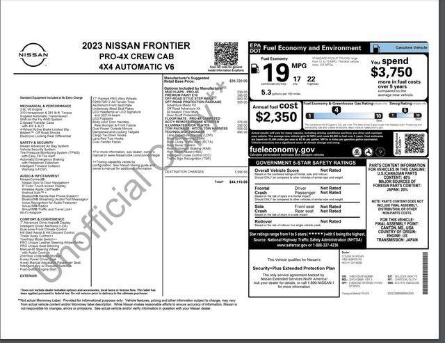 used 2023 Nissan Frontier car, priced at $36,936