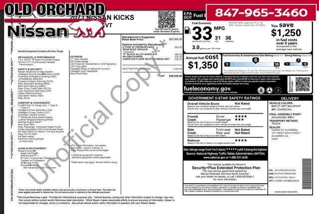 used 2023 Nissan Kicks car, priced at $16,997