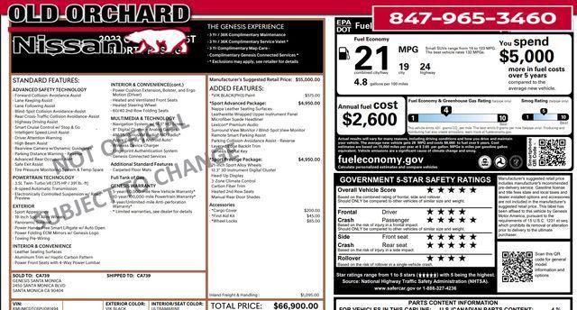 used 2023 Genesis GV70 car, priced at $37,444