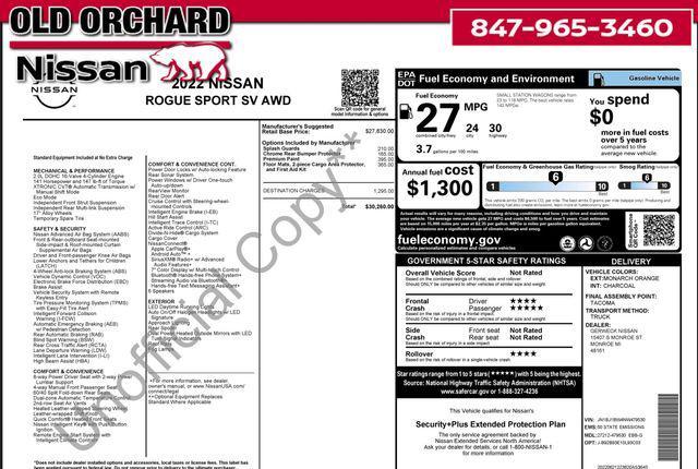 used 2022 Nissan Rogue Sport car, priced at $19,997