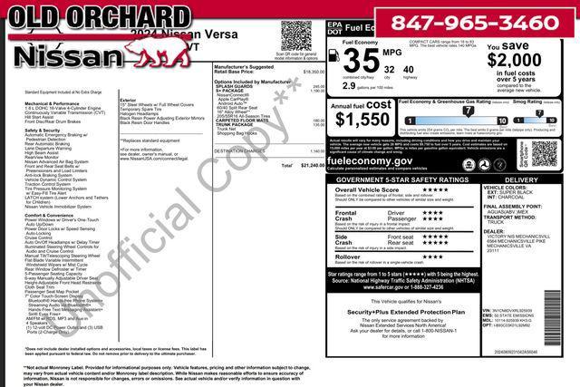 used 2024 Nissan Versa car, priced at $13,777