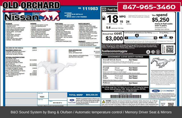 used 2024 Ford Mustang car, priced at $45,971