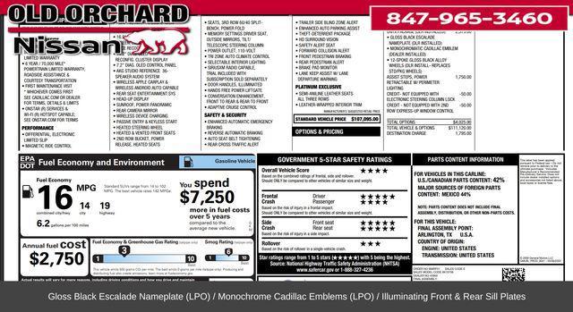 used 2022 Cadillac Escalade car, priced at $66,444