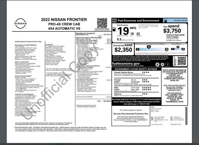 used 2023 Nissan Frontier car, priced at $35,935