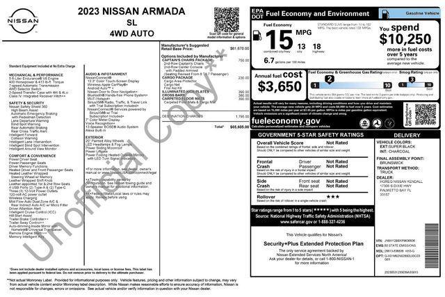 used 2023 Nissan Armada car, priced at $44,944