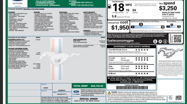 used 2022 Ford Mustang car, priced at $40,888