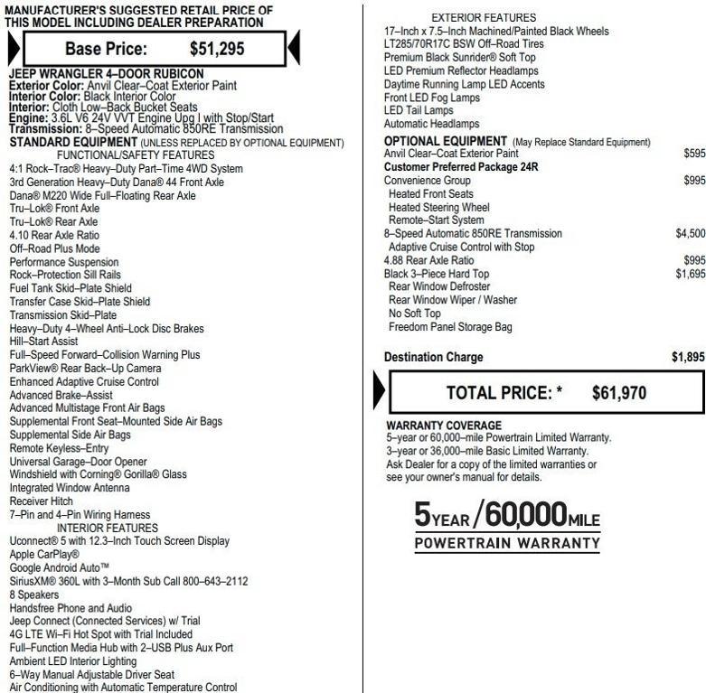used 2024 Jeep Wrangler car, priced at $45,995