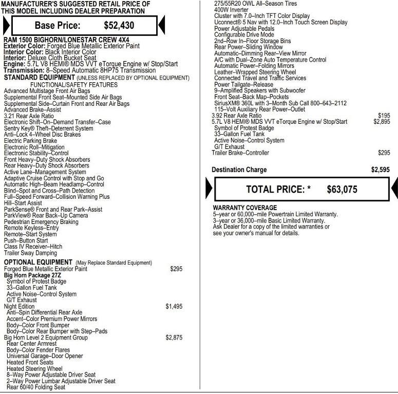 new 2026 Ram 1500 car, priced at $53,301
