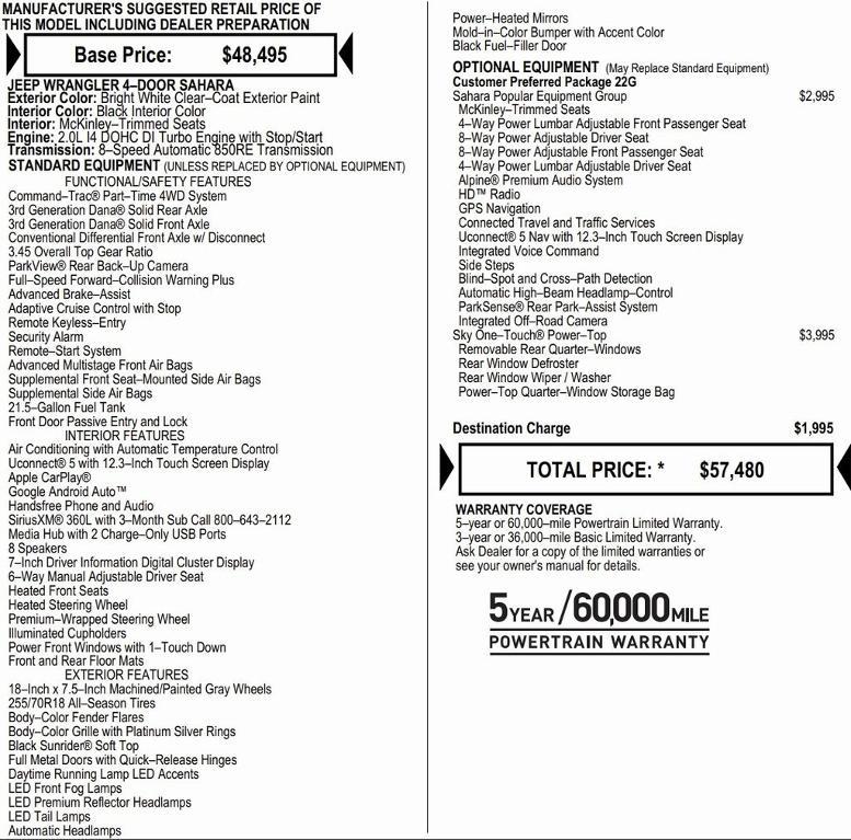 new 2026 Jeep Wrangler car, priced at $48,492