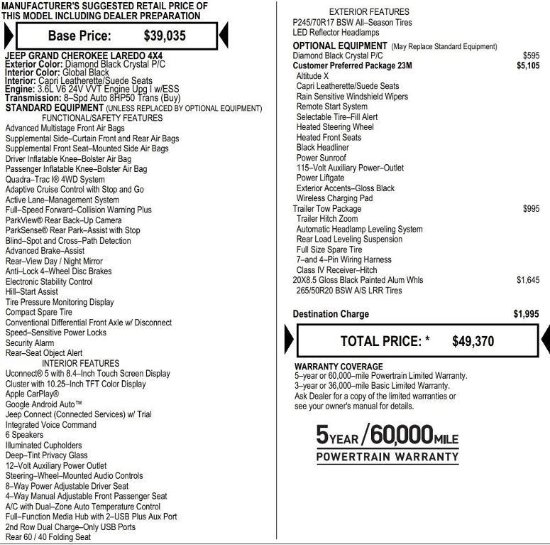 new 2025 Jeep Grand Cherokee car, priced at $36,408