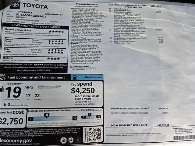 new 2025 Toyota Tundra car, priced at $57,160