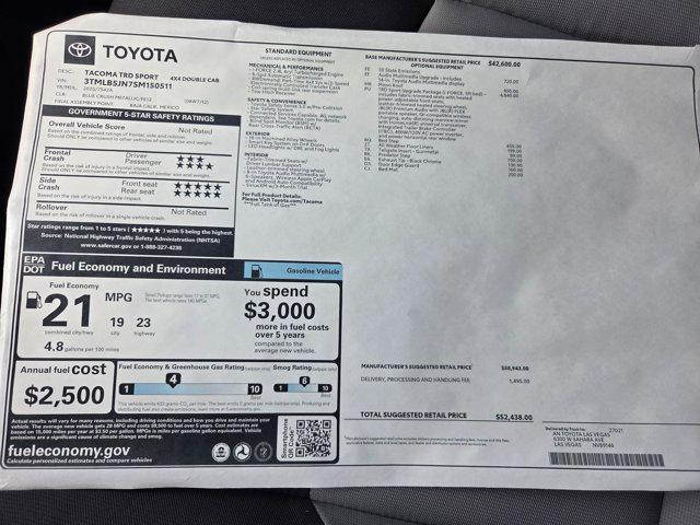 new 2025 Toyota Tacoma car, priced at $50,962