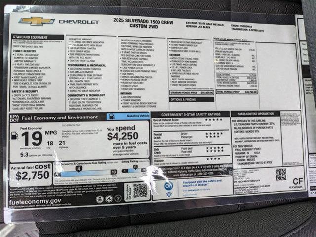 new 2025 Chevrolet Silverado 1500 car, priced at $42,720