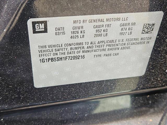 used 2015 Chevrolet Cruze car, priced at $7,599