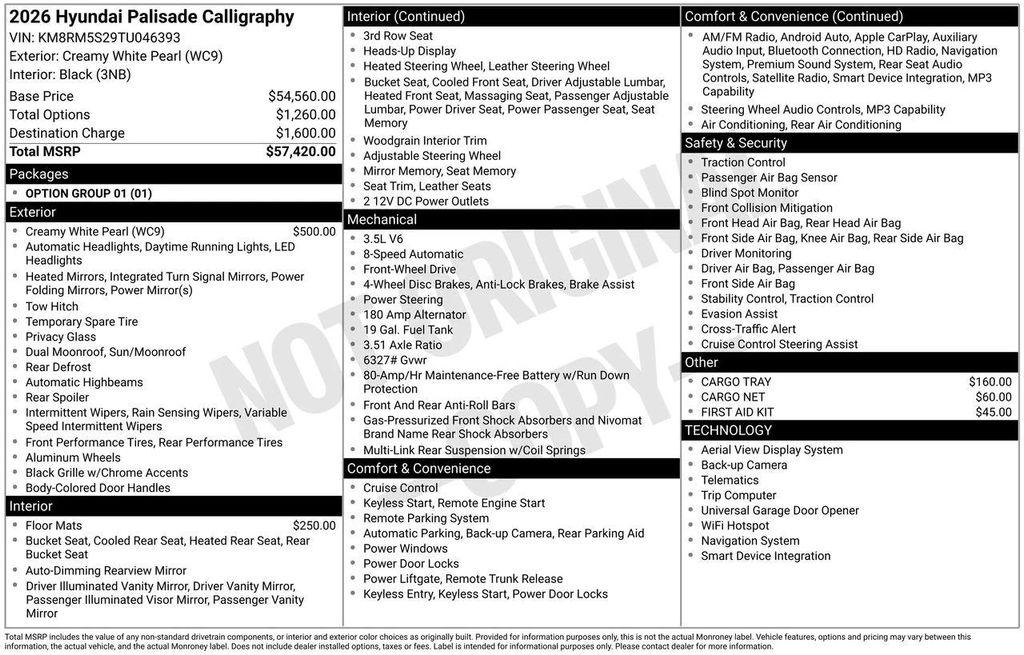 new 2026 Hyundai Palisade car, priced at $54,033