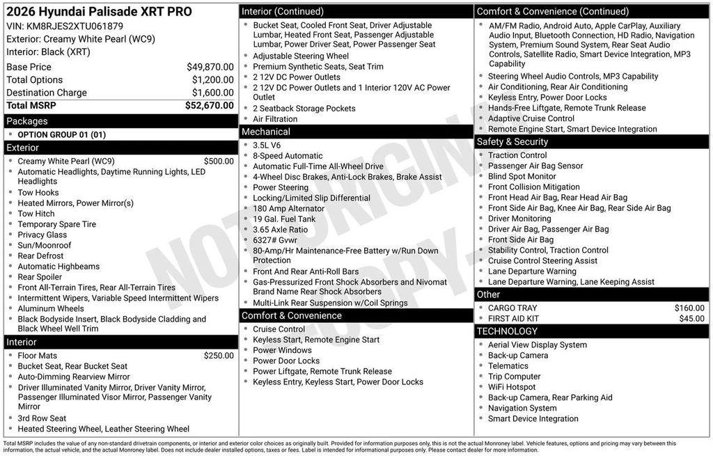 new 2026 Hyundai Palisade car, priced at $50,009