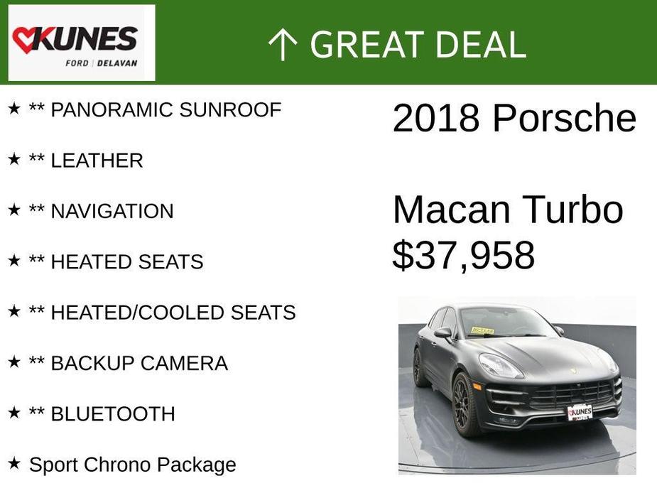 used 2018 Porsche Macan car, priced at $37,958