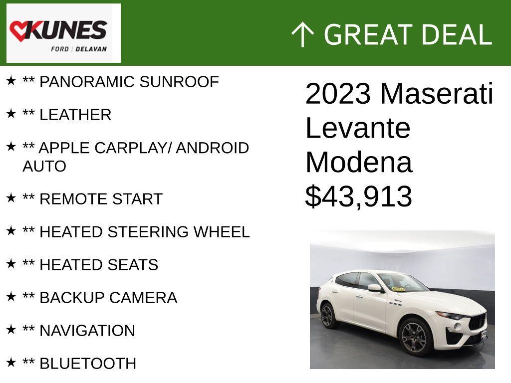 used 2023 Maserati Levante car, priced at $43,913
