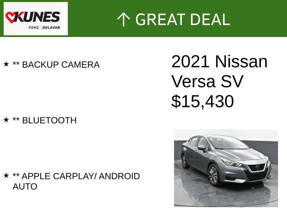 used 2021 Nissan Versa car, priced at $15,430