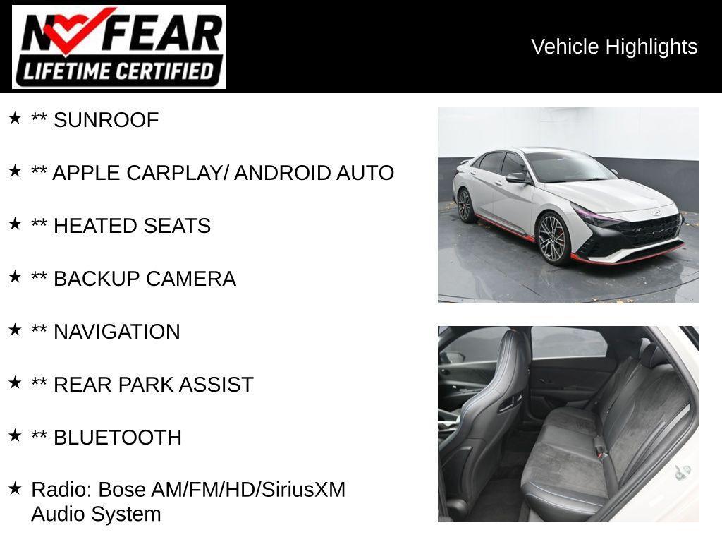 used 2023 Hyundai ELANTRA N car, priced at $29,999