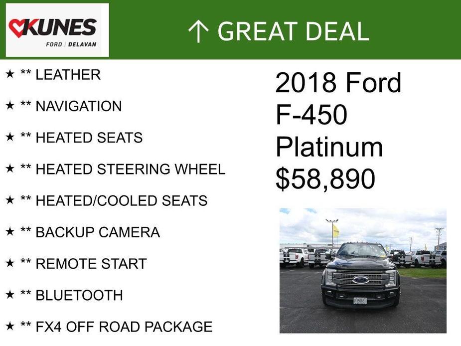 used 2018 Ford F-450 car, priced at $58,890